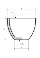 Тигель низкий № 6 (125 мл,75/57 мм) ГОСТ 9147-80